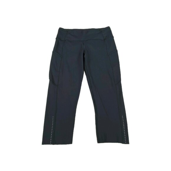 Lululemon Pants - Lululemon Fast Free Crop II Nulux Pants Womens 10 Black Sweat Wicking Running
